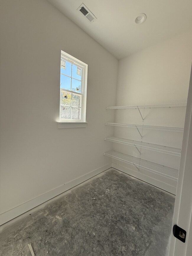 Walk in kitchen pantry.