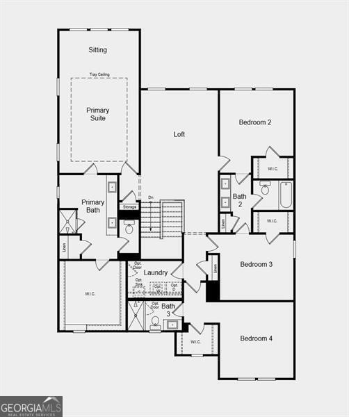 Second Floor Plan - Additional highlights include: covered back patio and LVP stair treads