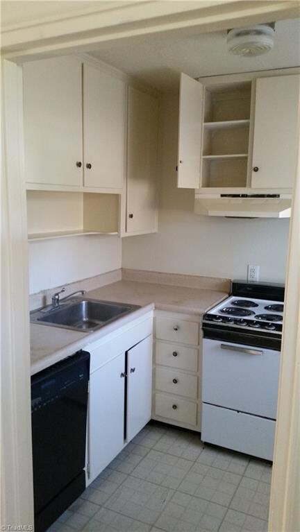 Stove, dishwasher and fridge remain.