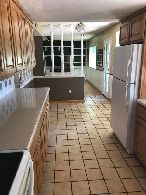 View of Family room through kitchen