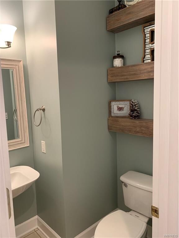 Half Bath on First Floor