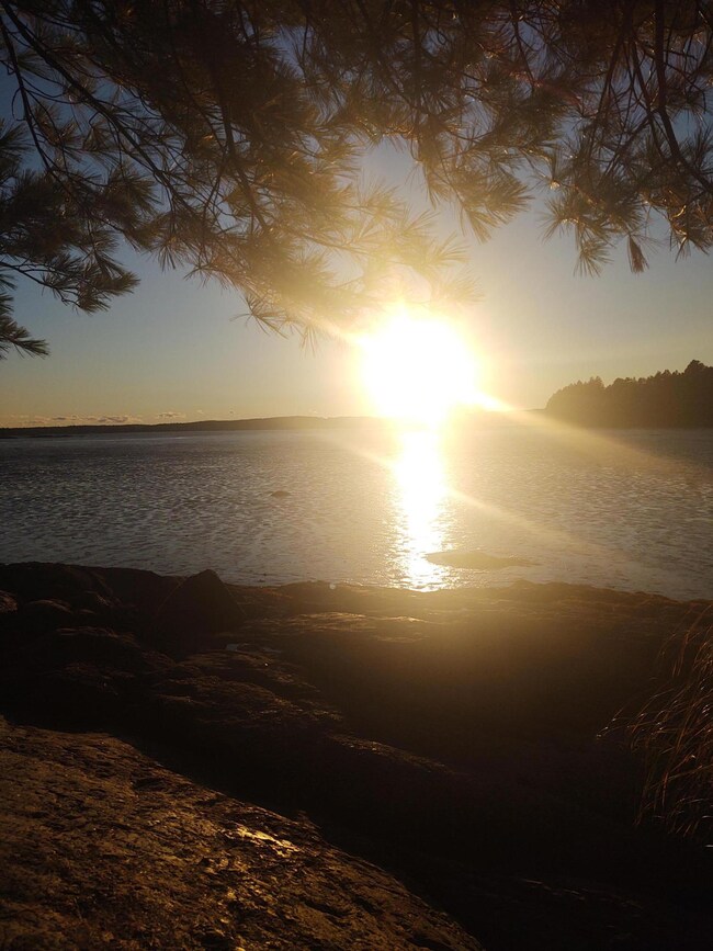 sunset over the cove