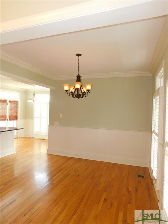 Dining area overlooks front porch.