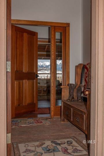 Looking through entrance foyer