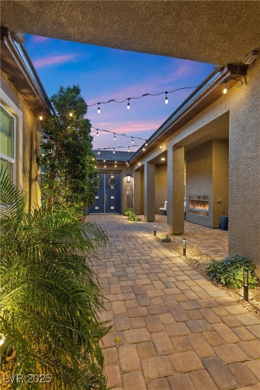 Gated courtyard entrance for privacy complete with