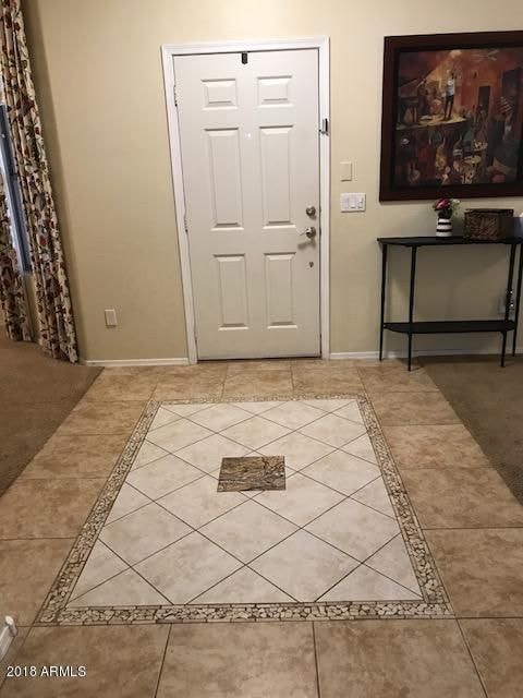 Custom tilework in the entryway