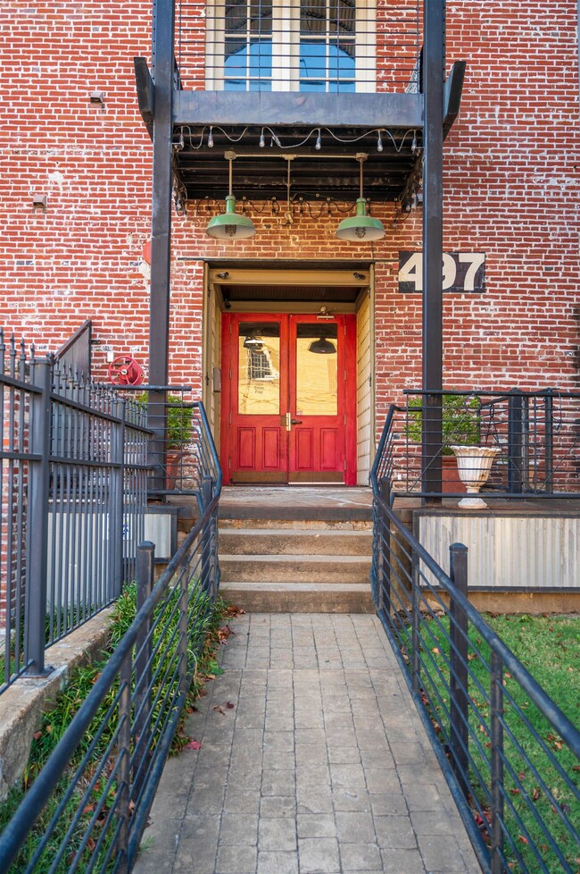 Front entrance  to the main building. Very secure 