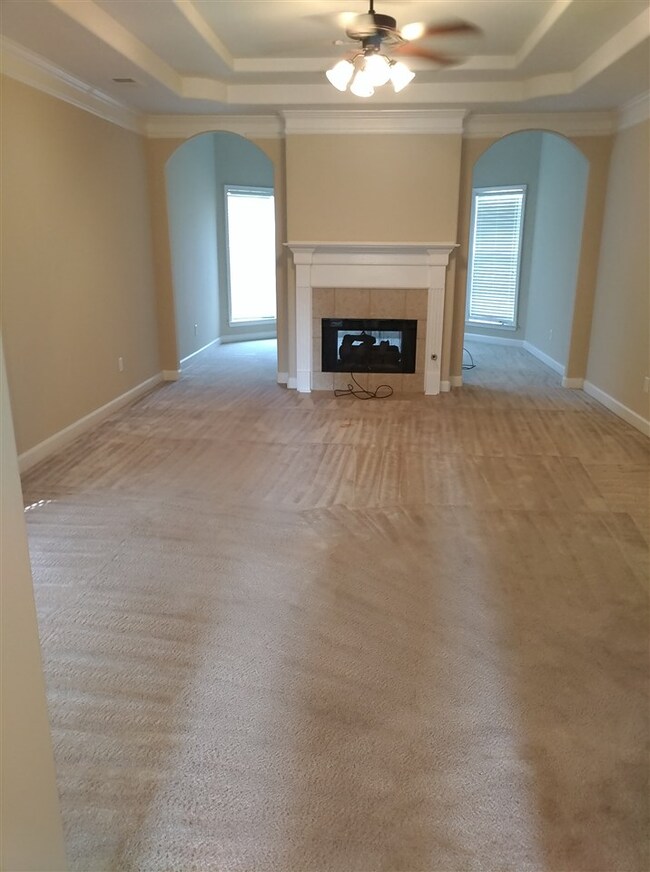 Master has trey ceilings and 2 sided fireplace for