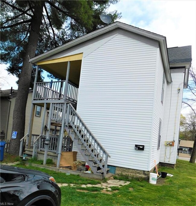 Back of duplex - both units have covered porches