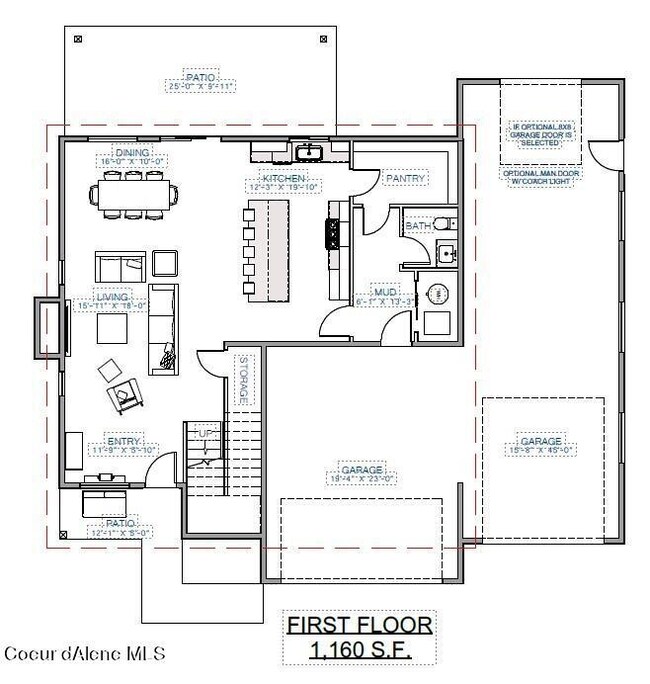 Boise floor 1 floor plan