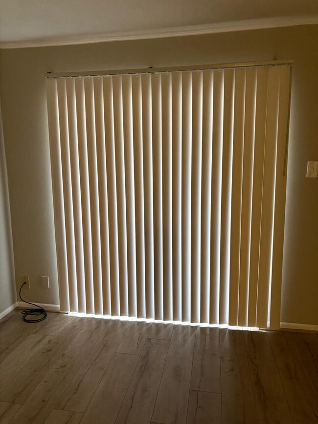 Living room Sliding door with new blinds