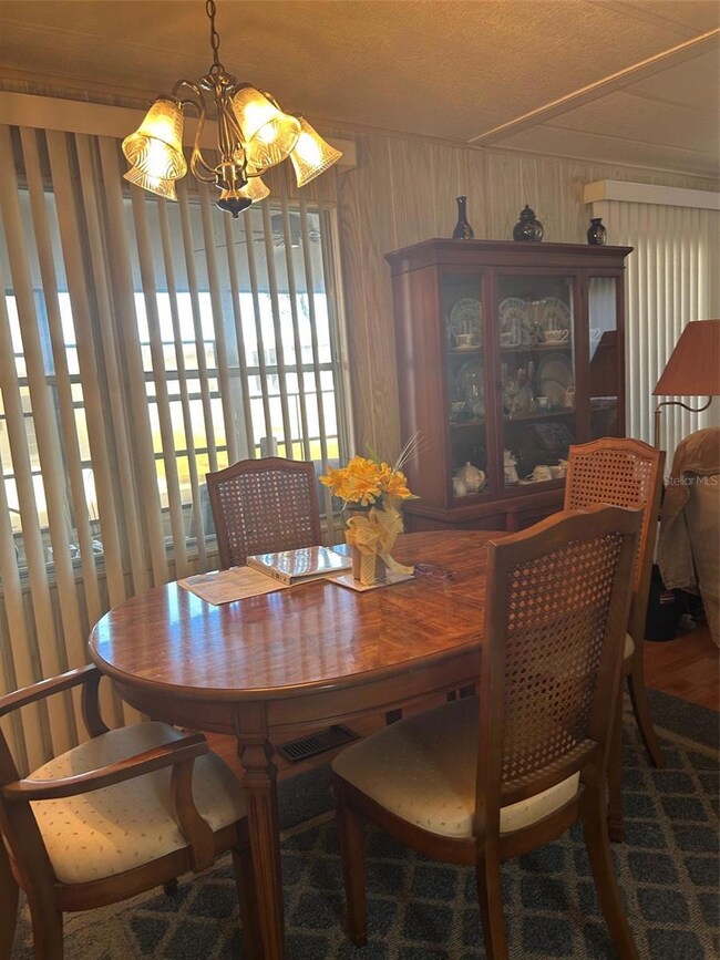 Spacious dining room is well appointed