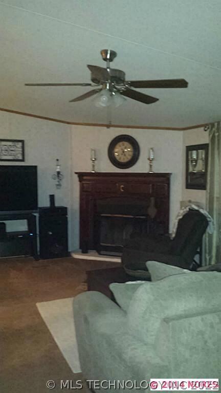 Living room fireplace