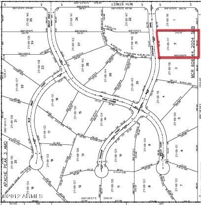 Development Plan with Lot in Red Outline
