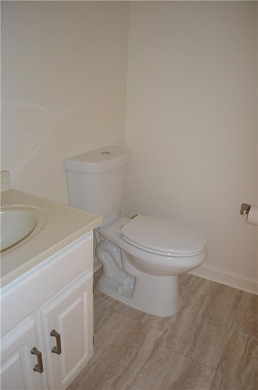 2nd renovated powder room, down stairs in walk out