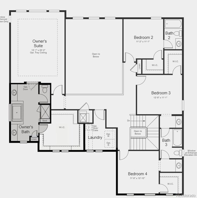 Structural options include: unfinished basement, o