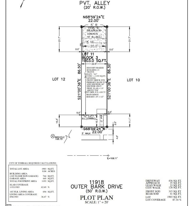 11918 Outer Bark Dr. - Plot Plan
