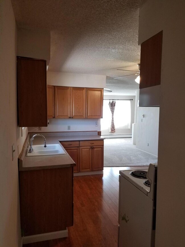 View of kitchen through to living room
