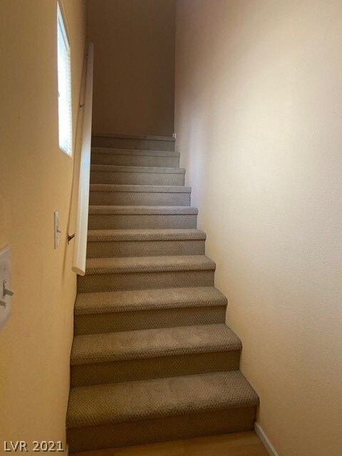 INTERIOR STAIRS- ONE CAR GARAGE ATTACHED ENTER INT