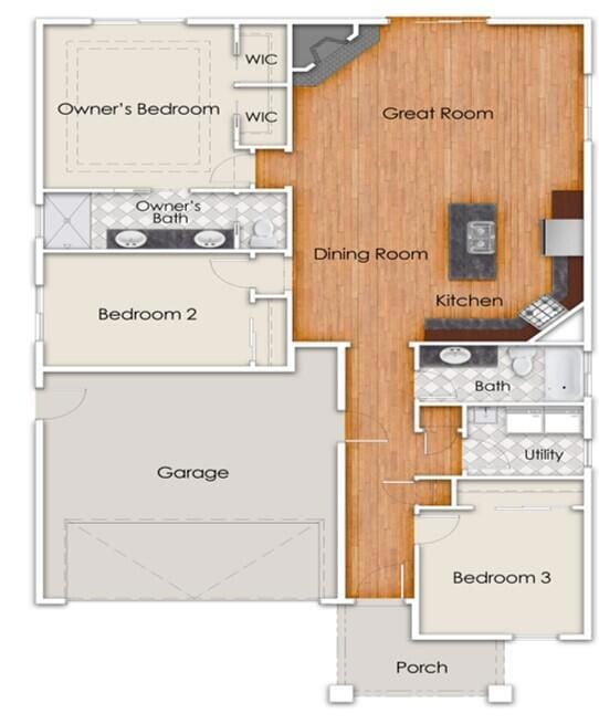 Hayes 1449 SF Floorplan