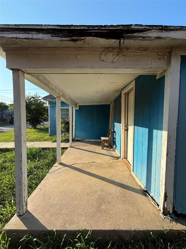 View of covered porch