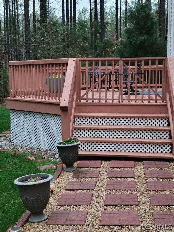 Generously sized deck.