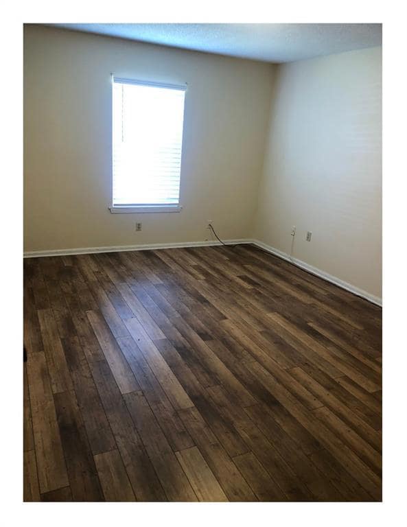 View from hall into bedroom.