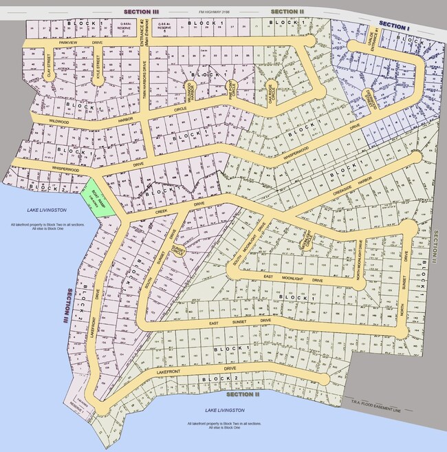 Plat map of subdivision