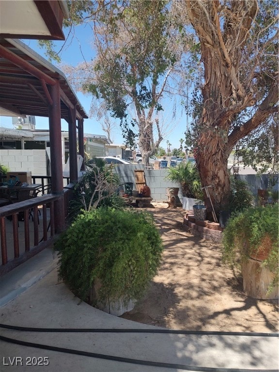 View of yard featuring a front porch area