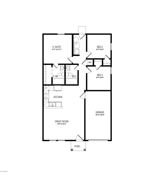 1001 1-Car - Floor Plan - BROCHURE - GRP