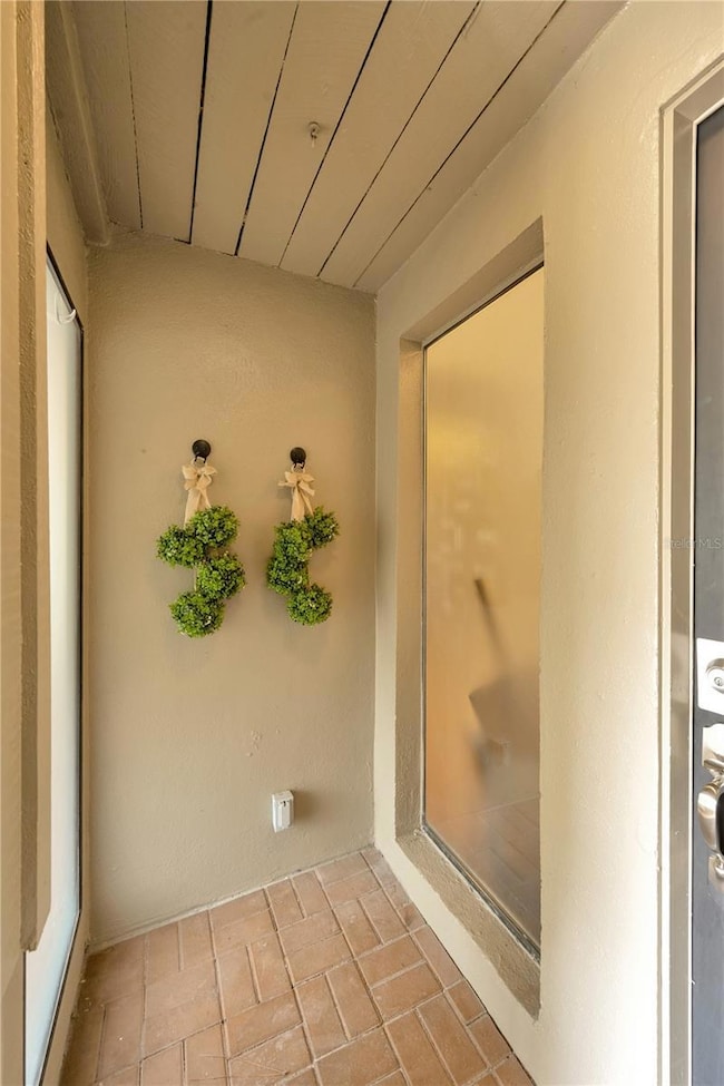 Front entry has space for shoes or outdoor garden.