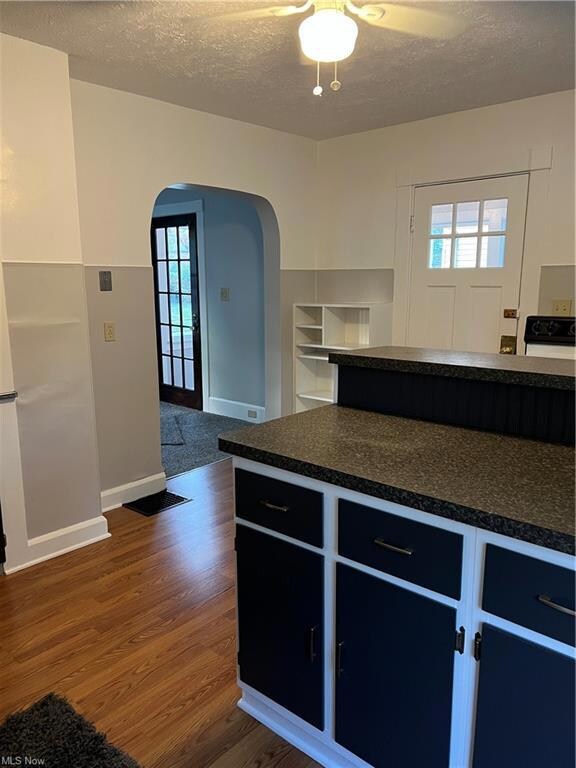Kitchen 14 x 11 with laminate flooring.