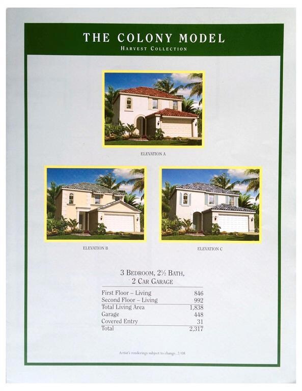 The Colony - Elevations & Floor Plan