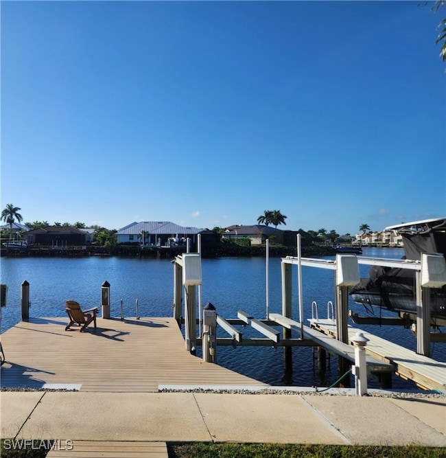 Dock is 329 sq ft along boat lift