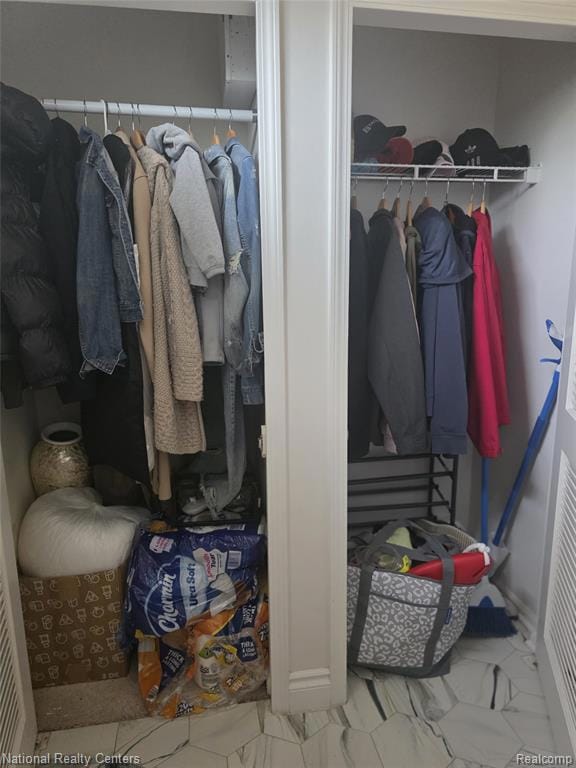 Lower Hall View of closet