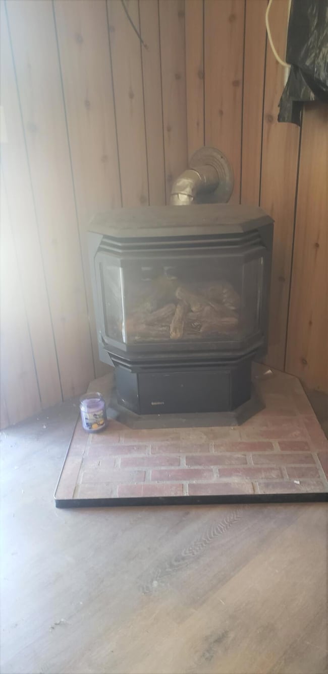 close up view of propane heater