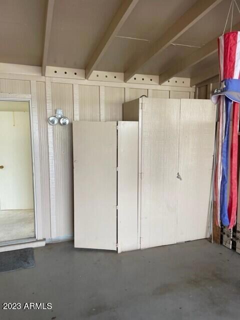 Storage Shed at Carport