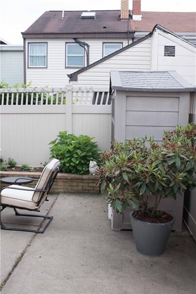 Outdoor patio with plenty of storage for gardening