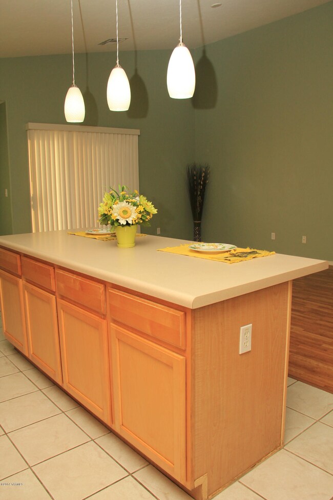 Kitchen Island with Pendant Lights