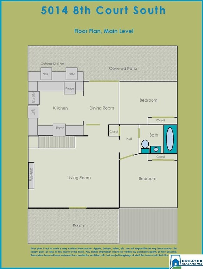 Main level This is not to scale and may have inacc