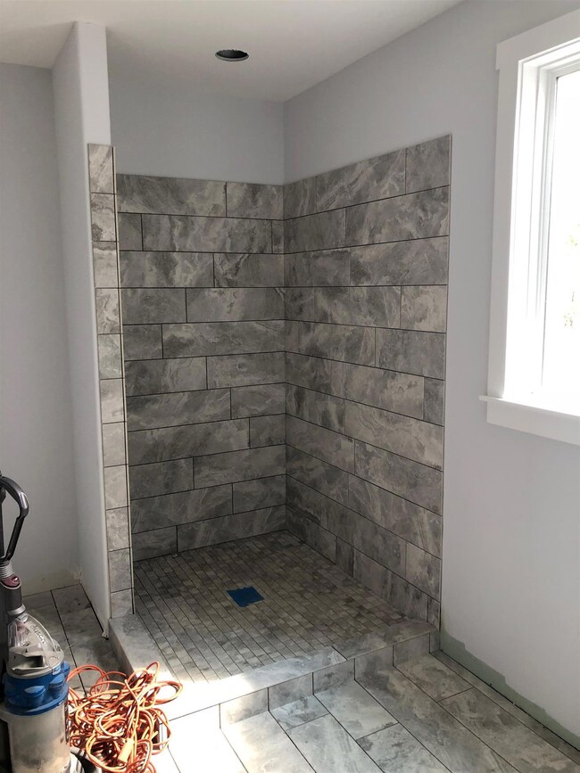 Tile shower in Master Bath. 