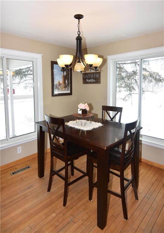 Separate dining area with lots of natural light. 
