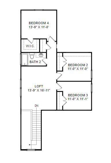 Cade Upper Floorplan