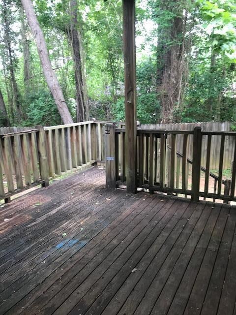 Deck off Breakfast Area Overlooking the Back Yard