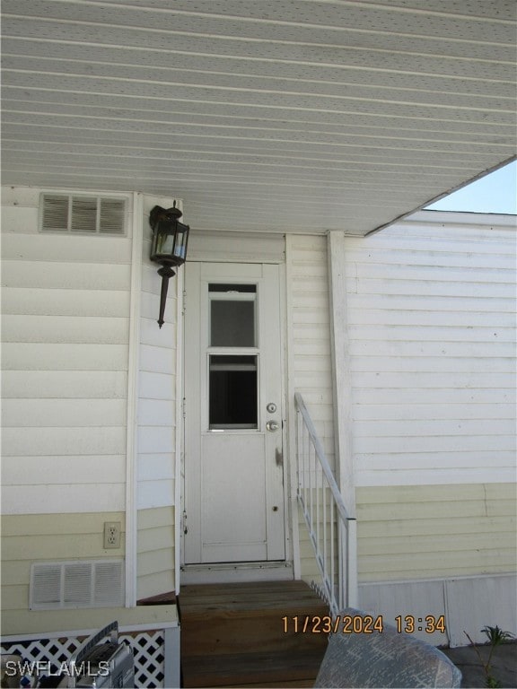 View of exterior entry