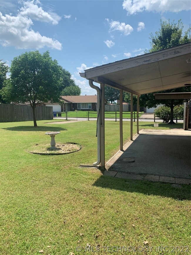 Great covered patio for summer evening breezes.