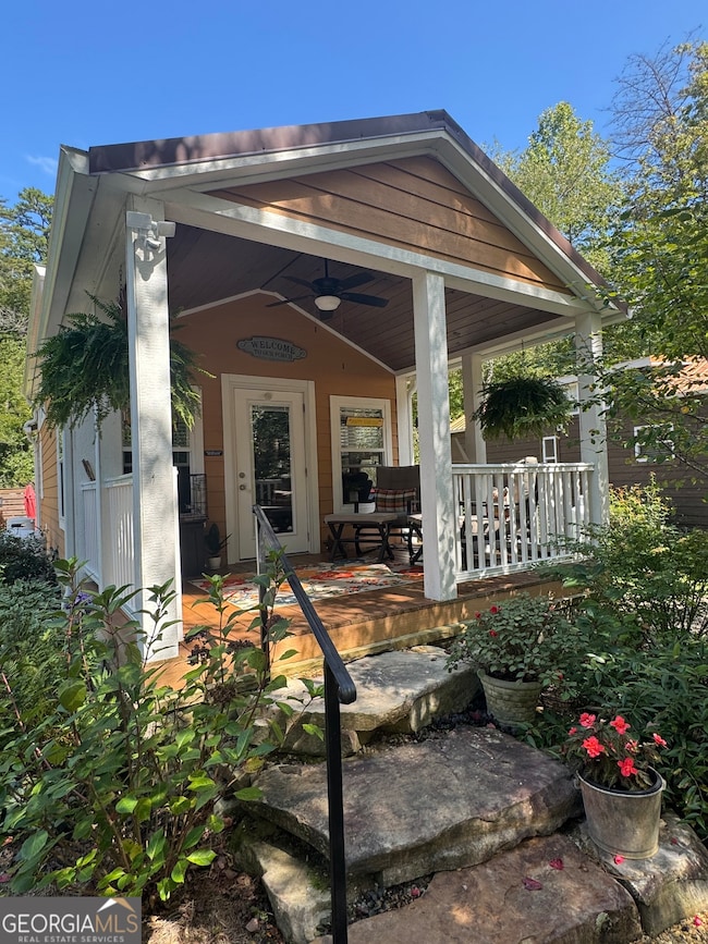 Spacious front porch