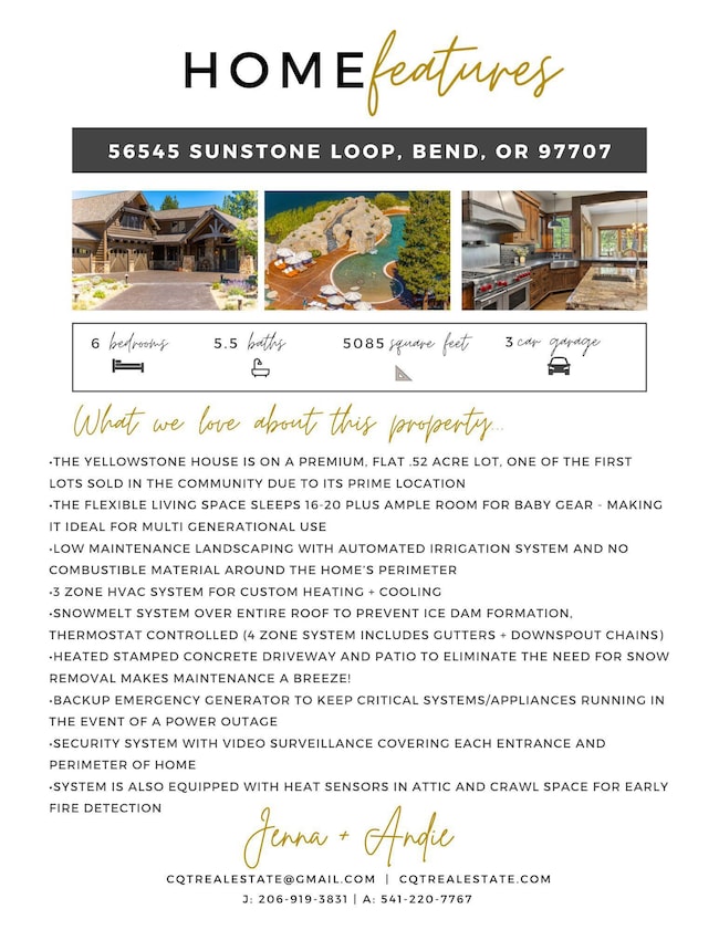 Sunstone - Home Features Sheet