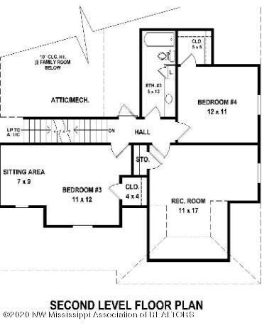 Second Level Floor Plan