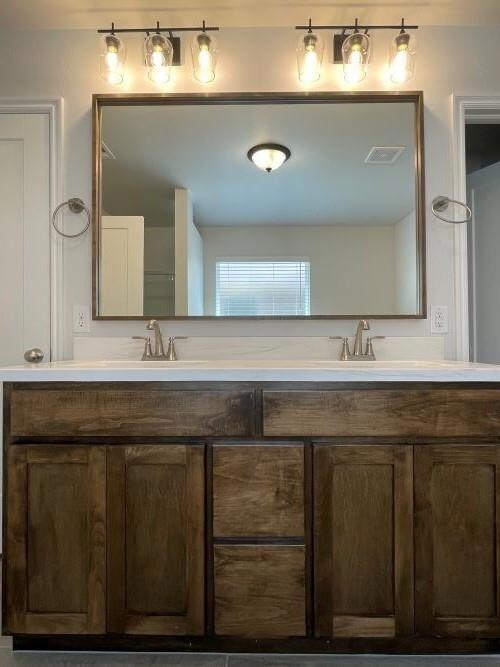Bathroom featuring vanity